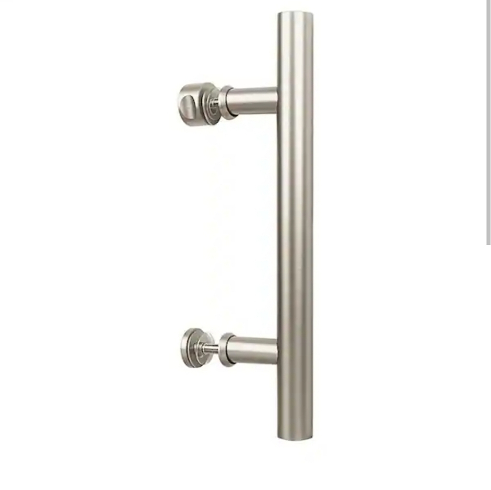 National Hardware 12 in. Madison Barn Door Pull in Satin Nickel